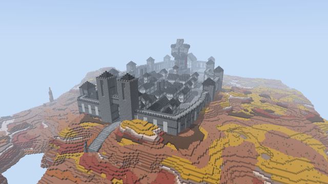 Varn, a walled city of white stone and dark roofs on the mesas of the north east